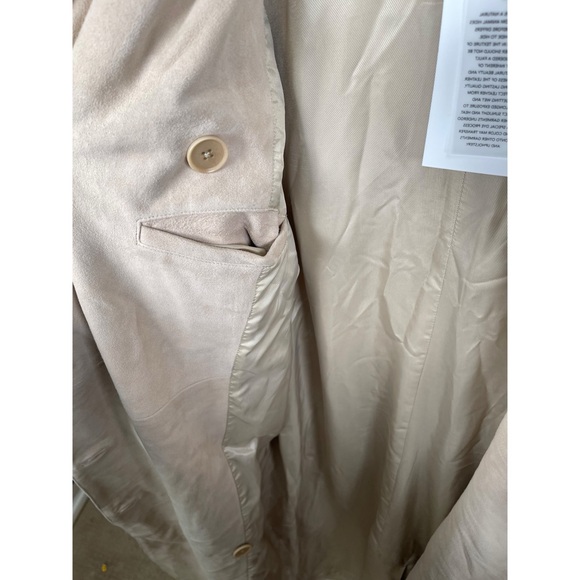 Helsa Suede Double Breasted Belted Oversized Long Trench Coat in Clay Size M - Picture 11 of 14